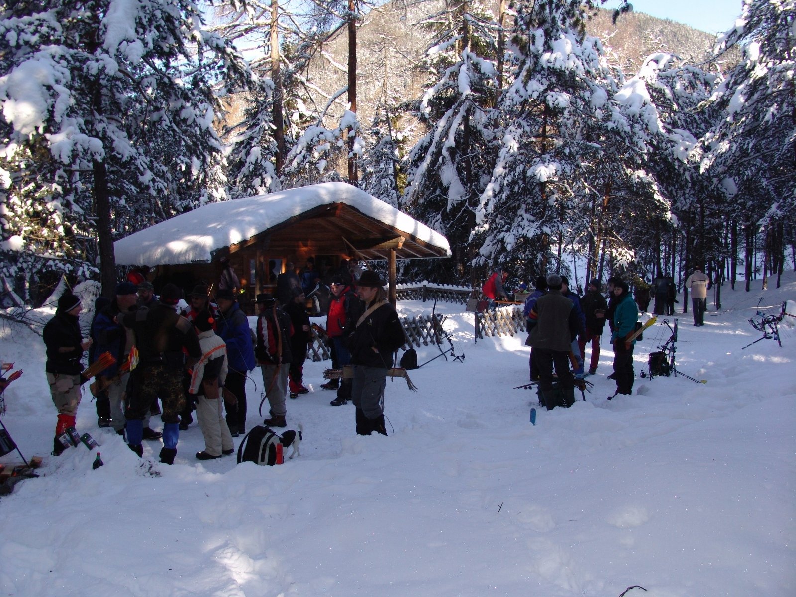BSV Leithen Hütte im Winter